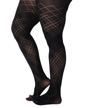 Opaque Diamond Tights Black