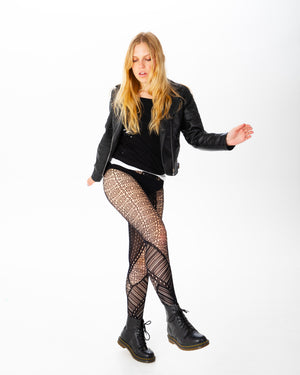 Patchwork Net Tights