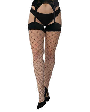 Premium Large Fishnet Stocking Black