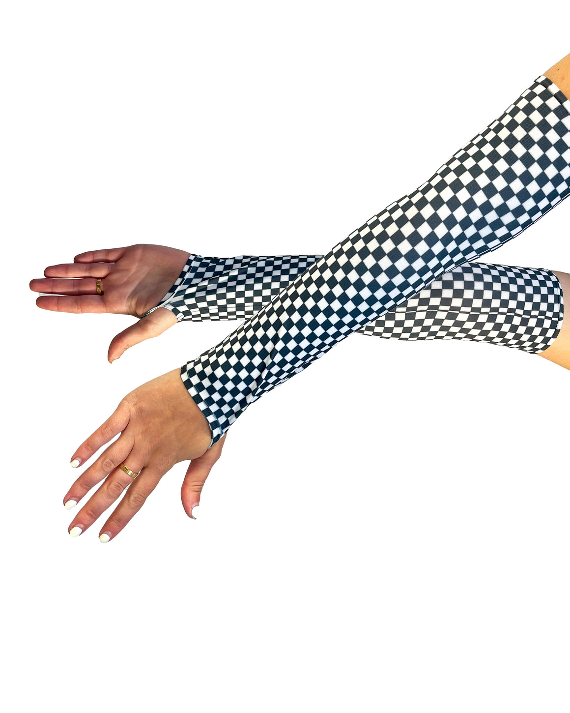 Gingham Check Printed Gloves