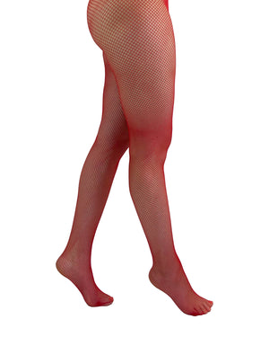 Fishnet tights Red