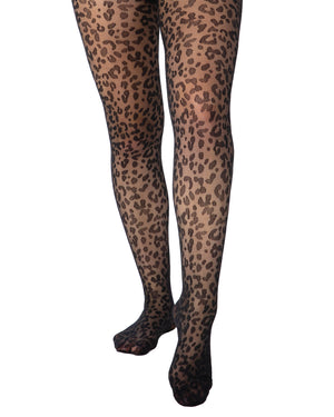 Sheer Leopard Tights