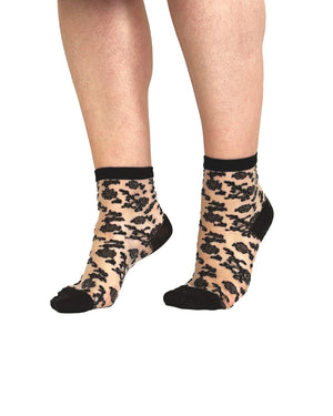 Sheer Bloom Ankle Socks