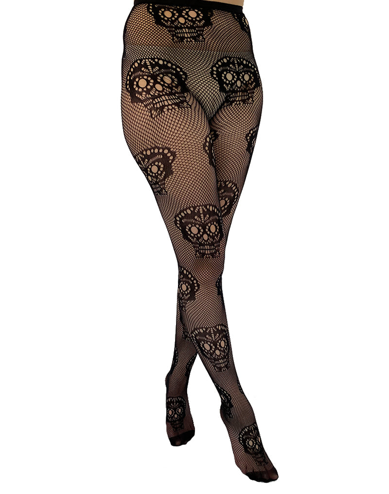 Sugar Skull Net Tights