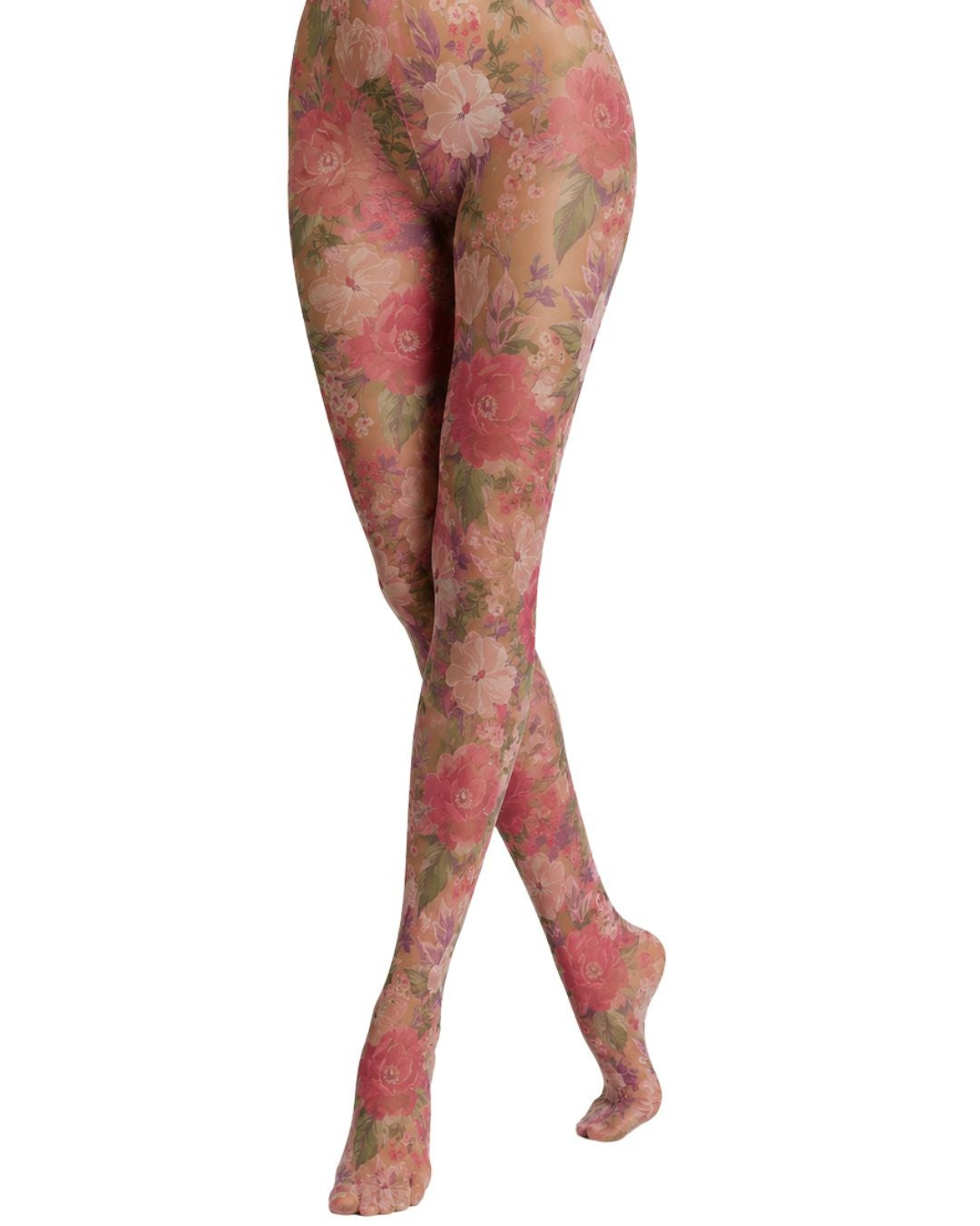 Summer Rose Printed Tights
