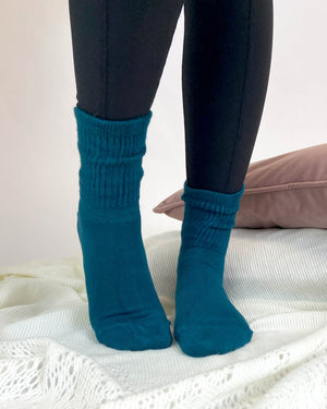 Extra Wide Bamboo Socks Teal