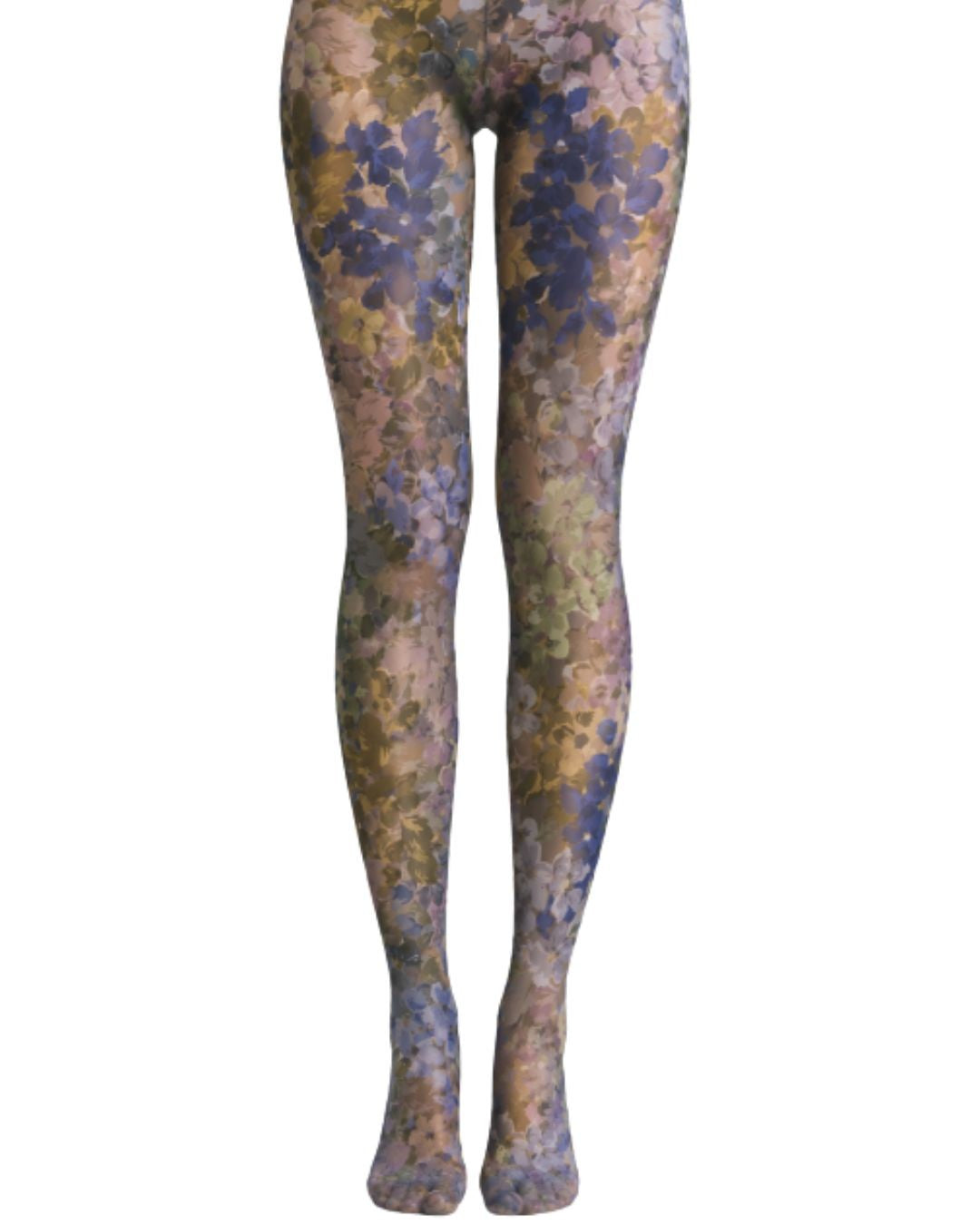 Watercolour Floral Printed Tights