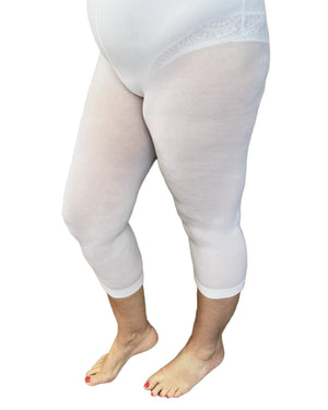 White 50 Denier Capri Tights