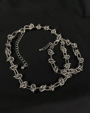 Barbed Wire Silver Matching Set