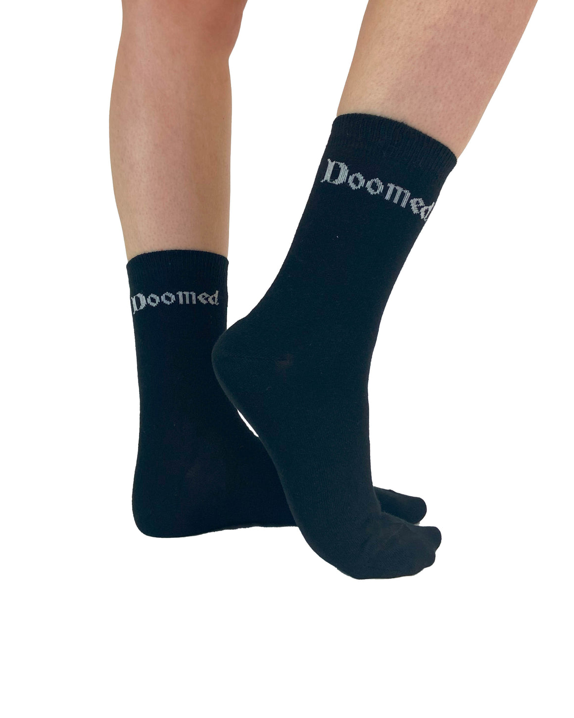 Doomed Black Ankle Socks - Clearance