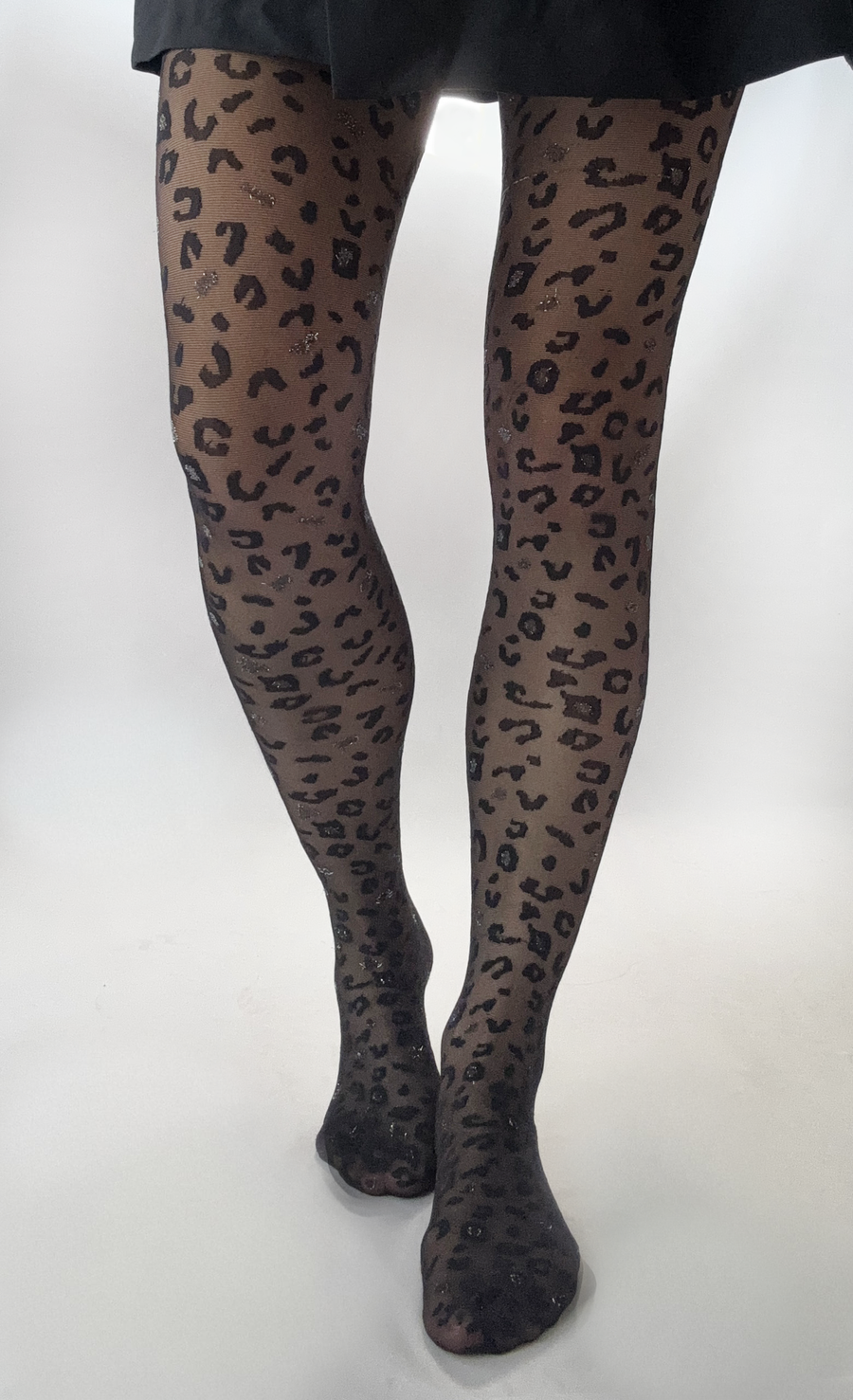 Glitter Leopard Tights