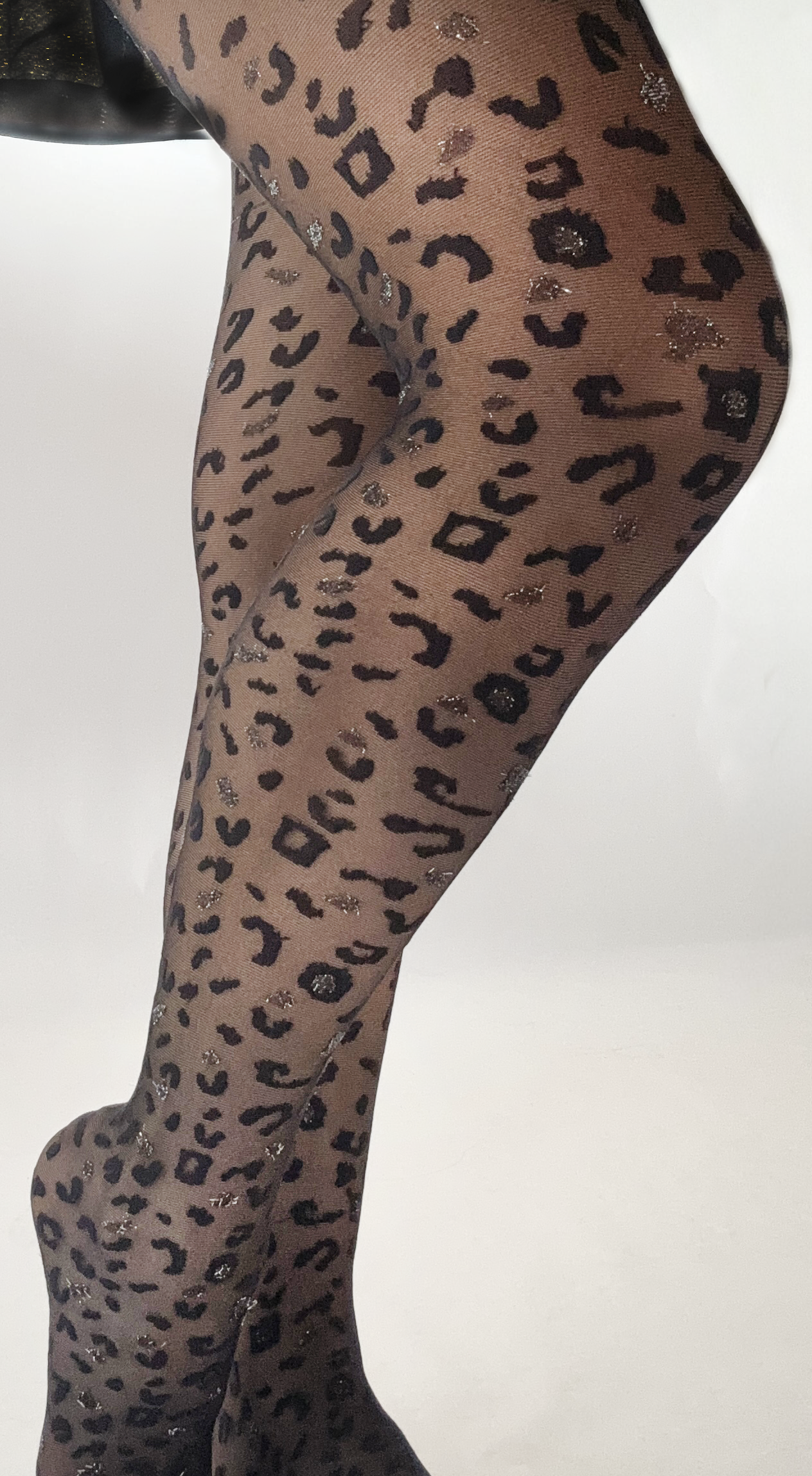 Glitter Leopard Tights