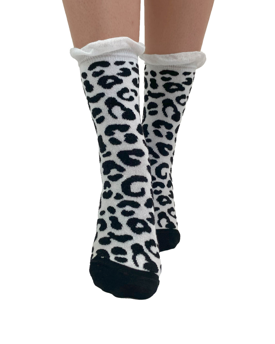 Extra Wide Leopard Sock