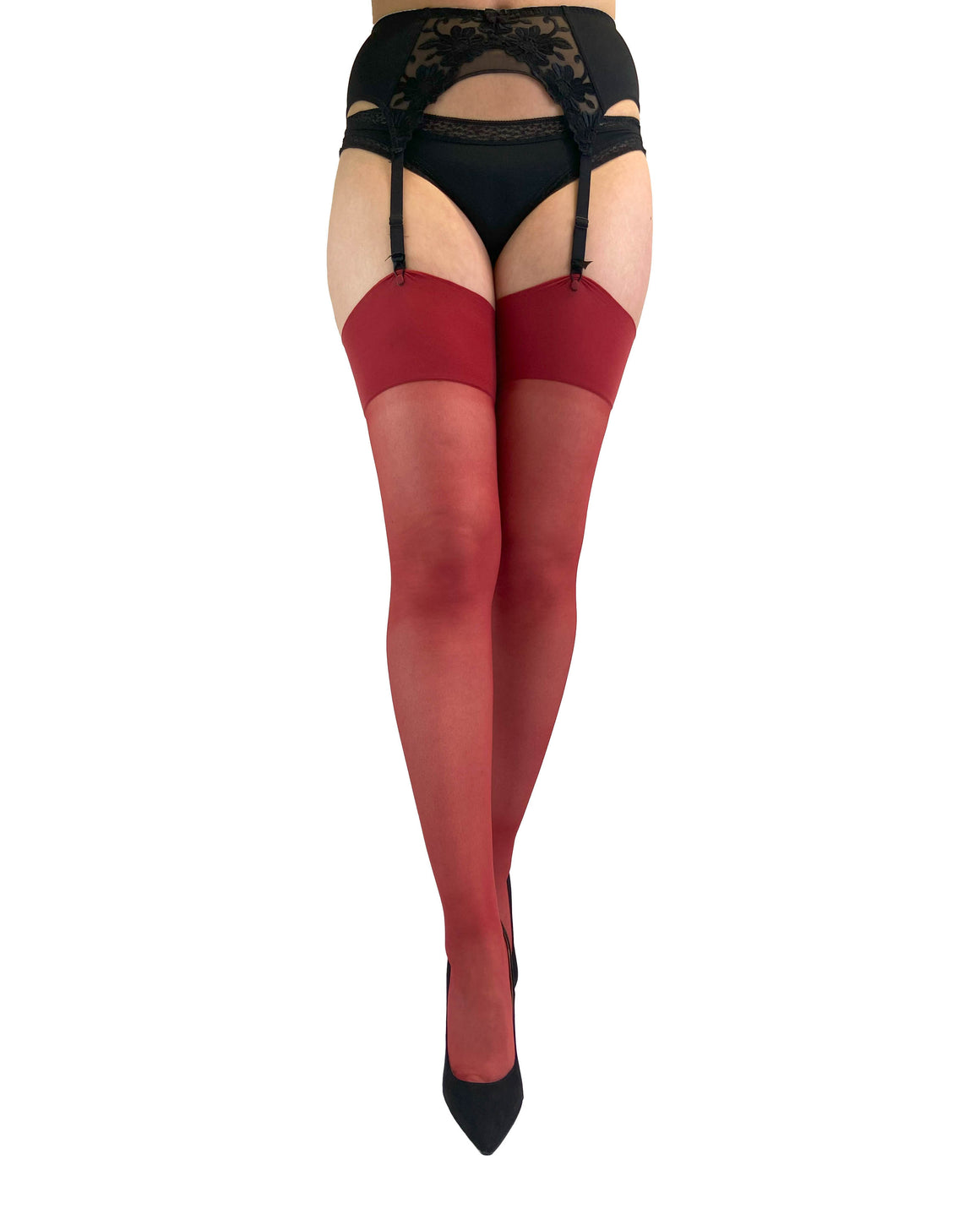 Seamed stocking Burgundy