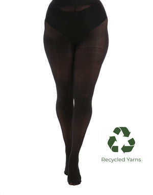 50 Denier Opaque Curvy Super Stretch Recycled Yarn Tights