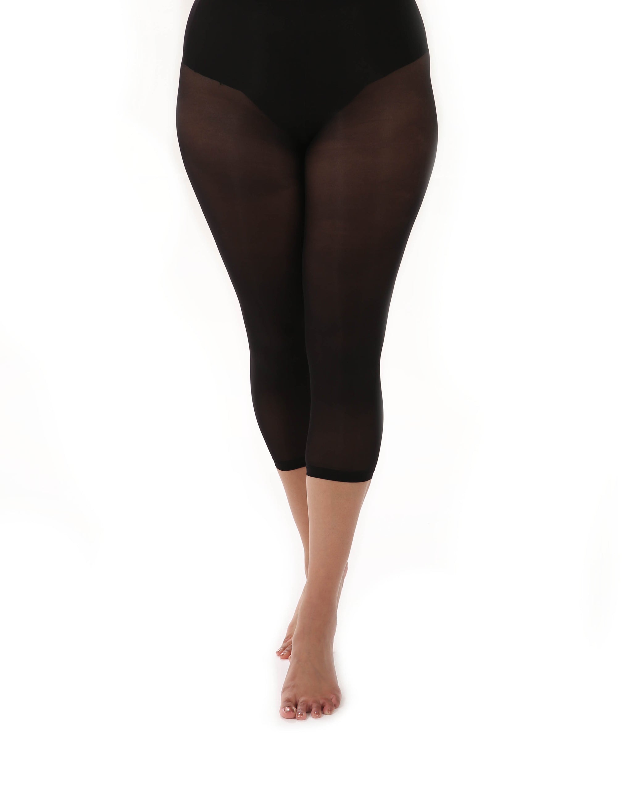 Women Striped Pantyhose Plus Size High Waist Anti-hook Black