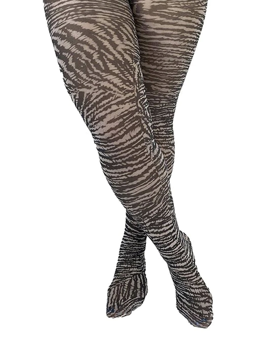 Abstract Animal Printed Curvy Super Stretch Tights