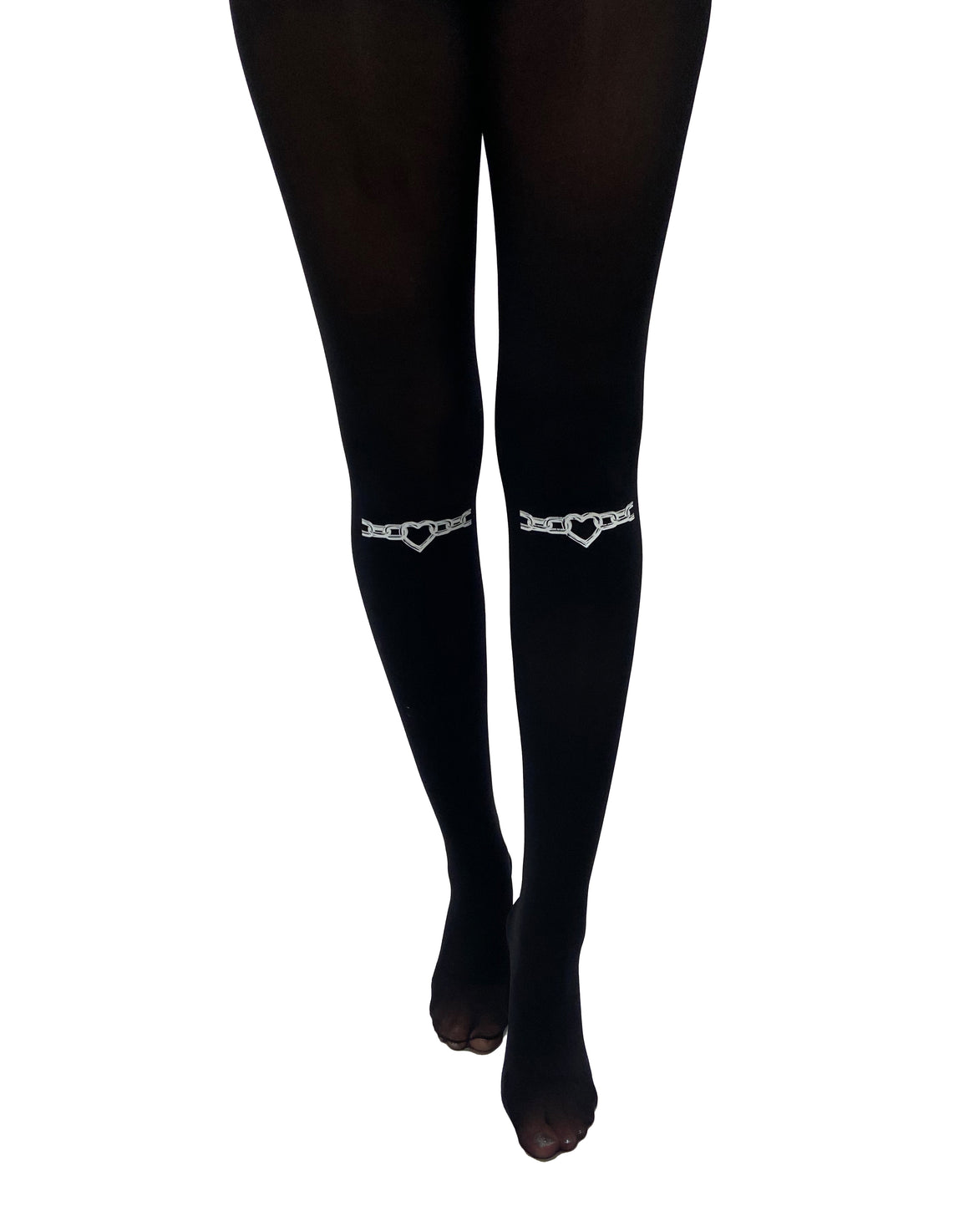 Chain Heart Under Knee Transfer Tights