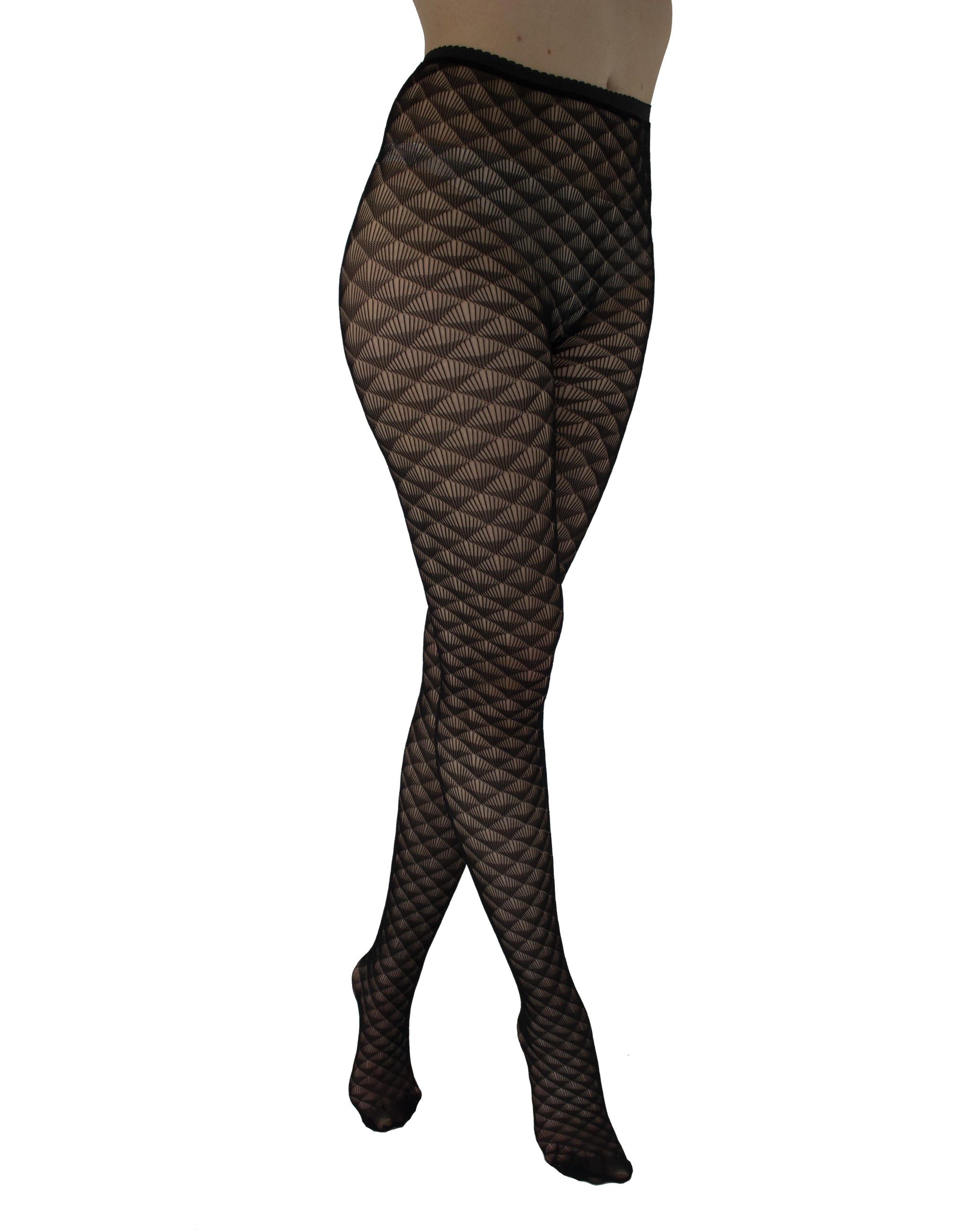 Pamela Mann Entice Fishnet Lace Top Hold Ups In Stock At UK Tights