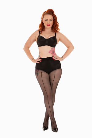 Front Seamed Sheer Tights