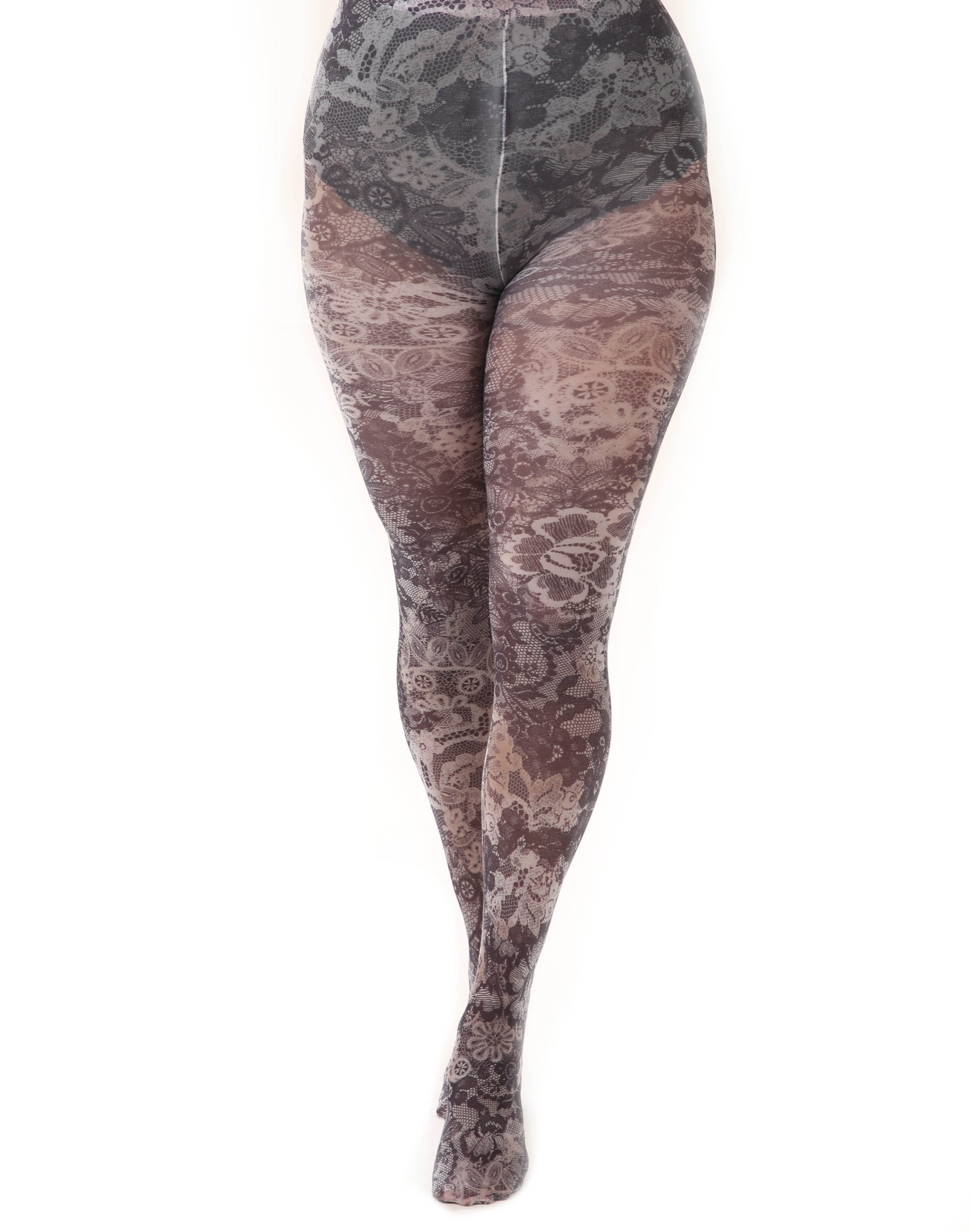 Lace Frill Printed Tights