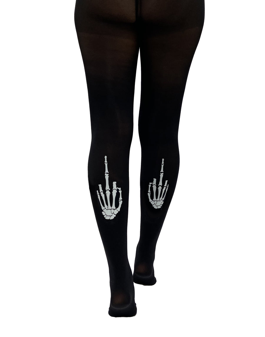 Middle Finger Transfer Tights