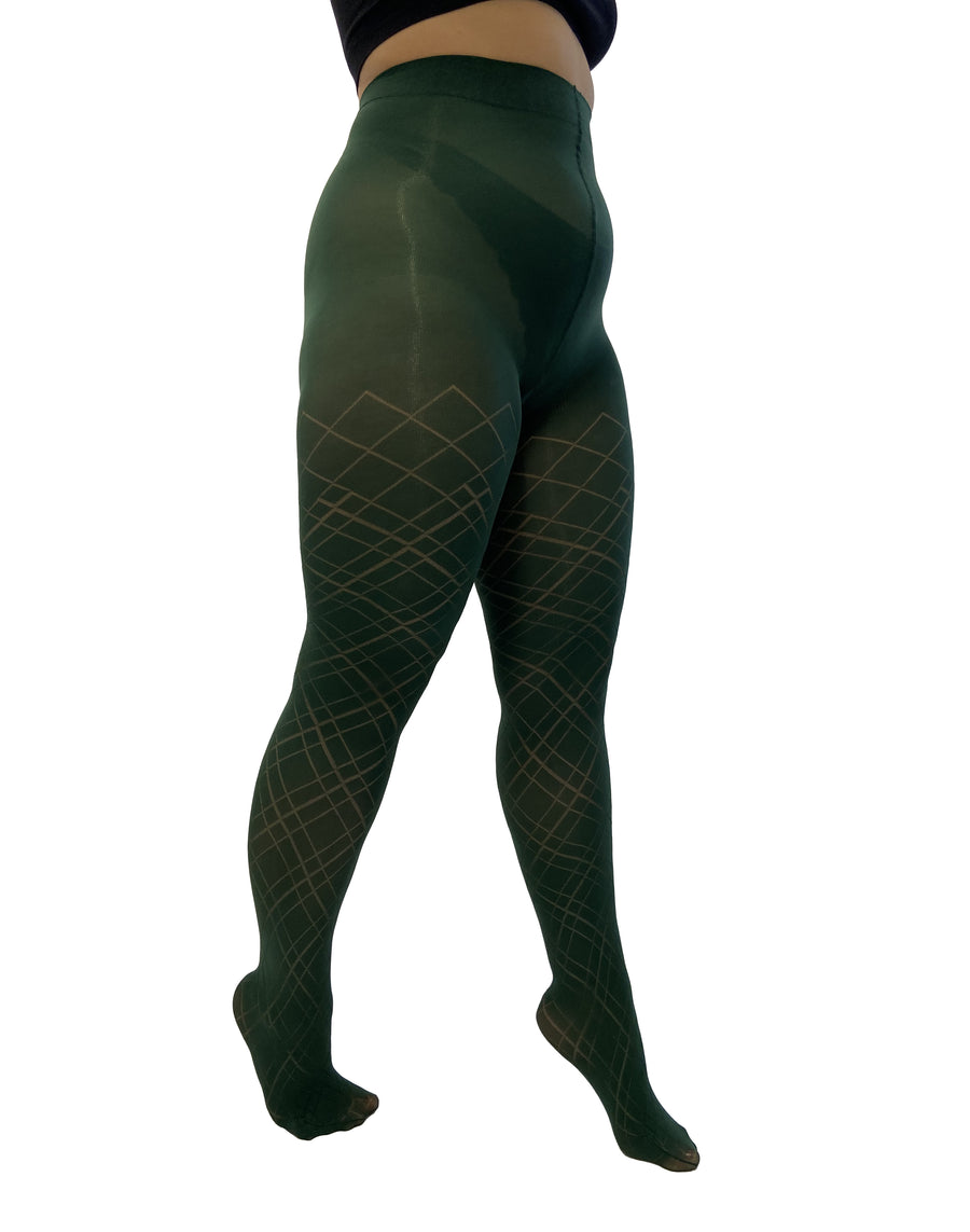 Opaque Diamond Tights Black