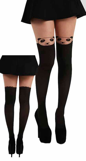 Panda Over The Knee Tights