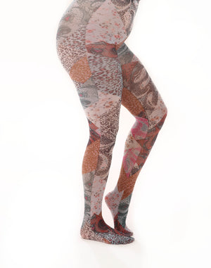 Paisley Patchwork Printed Tights