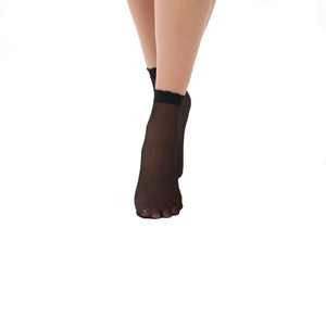 Sheer Ankle Sock with Frill