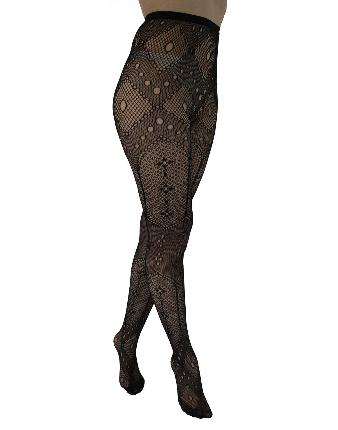 Spot Pattern Net Tights