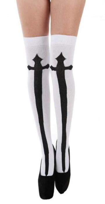 Over The Knee Socks with Cross